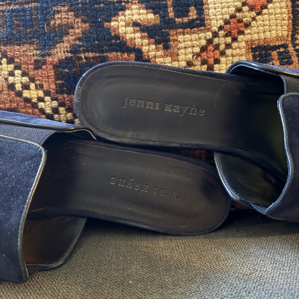 Jenni Kayne Dark Blue Suede Mules - Picture 7 of 9